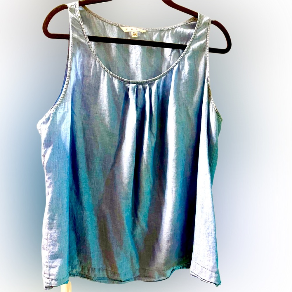 CAbi chambray cotton blouse, size XL.